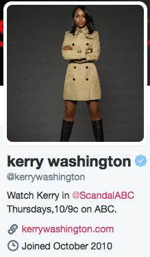 New Twitter Layout Larger Profile Picture - Kerry Washington