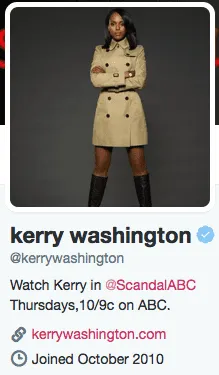 New Twitter Layout Larger Profile Picture - Kerry Washington