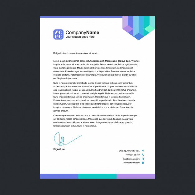 Letterhead template
