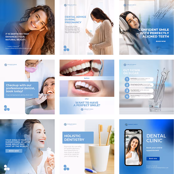 Dental clinic brand grid